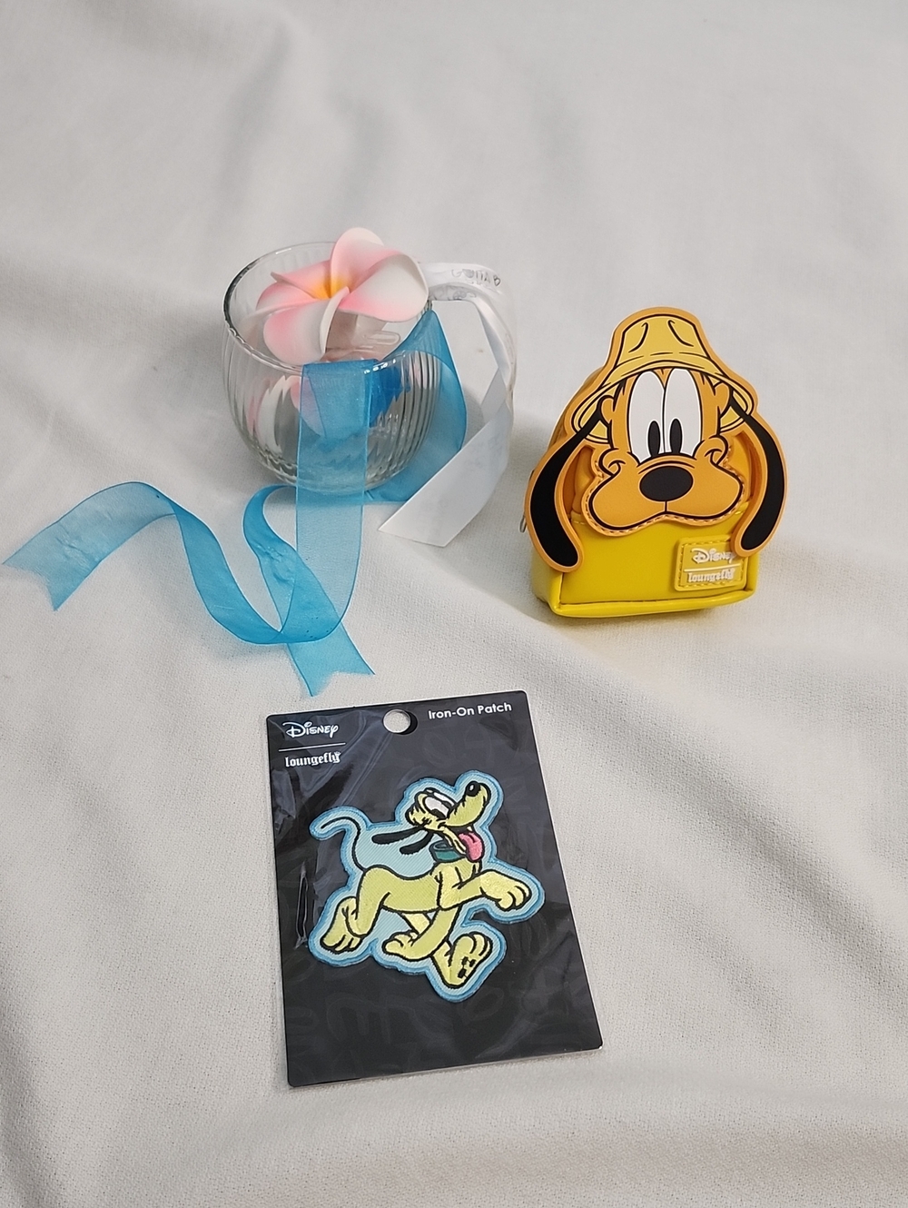 Disney Loungefly "Pluto" Character Mini Backpack Keychain & Iron On Patch